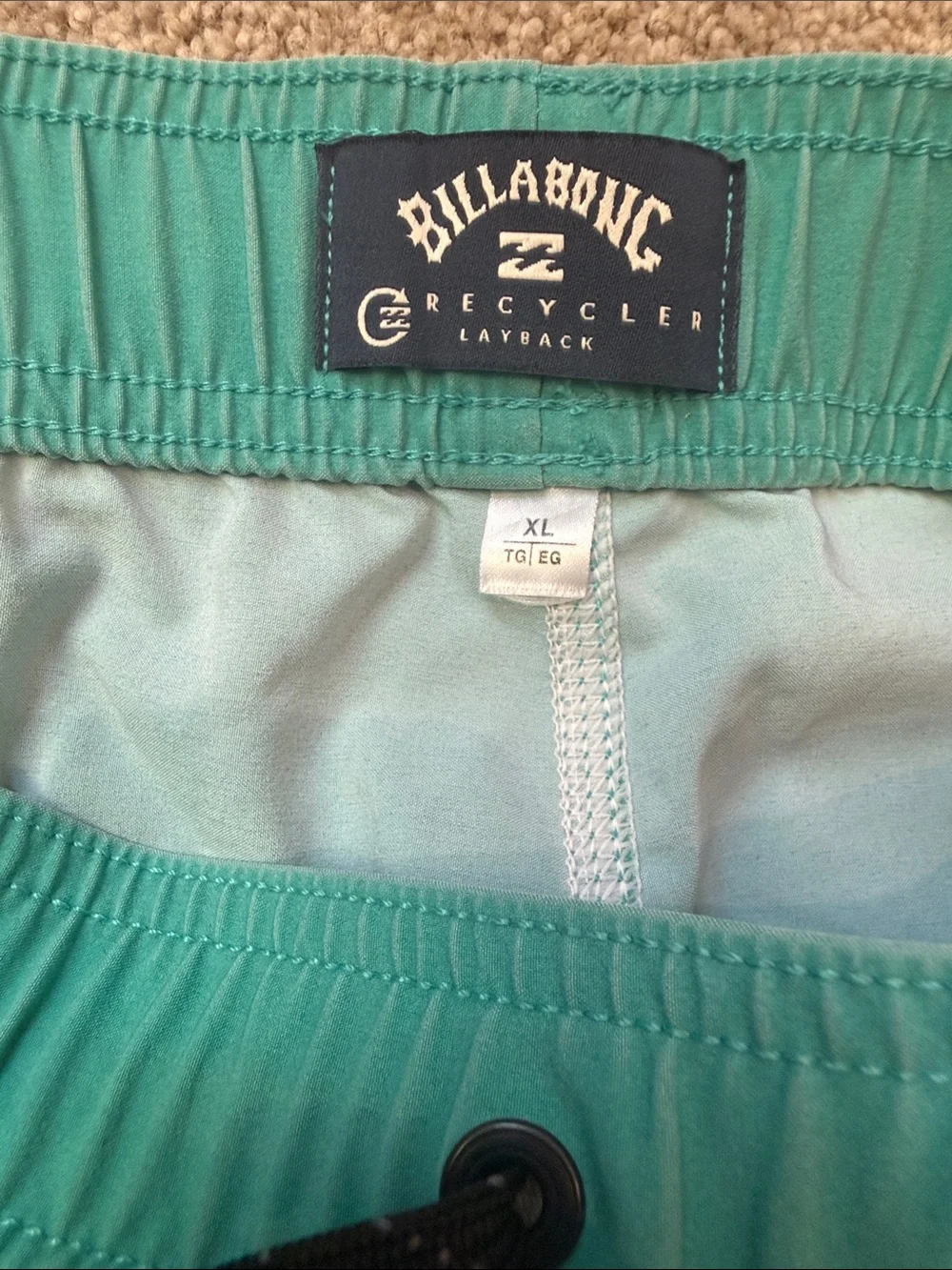 Billabong Men's Burleigh Layback Aqua Orange Swim Trunks shorts boardshorts NEW